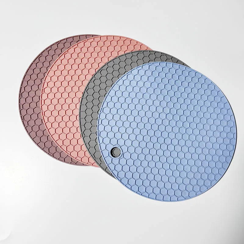 Anti-slip Heat Resistant Food Grade Silicone Hot Pot Mat & Pan Mats Eco-Friendly Customized Size
