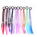 Girls Wig Color Gradient Braids Children's Hair Ring Weaving Simulation Twist Braids Hair Rope Braids Hair Wigs