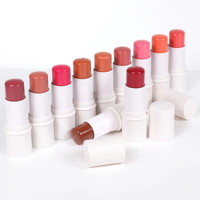 OEM Custom Your Own Label Vegan Multi Used Colorful Pigmented Long Lasting Make up Creamy Blush Stick