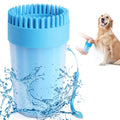 2 in 1 Use Pet Grooming& Cleaning Tool Portable Cats Dogs Paw Cleaner& Soft Silicone Grooming Brush Pets Claw Cleaning Cup