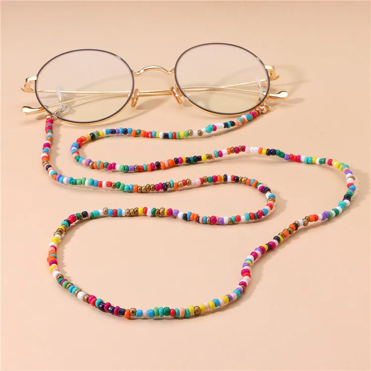 Luoyan Fashion Jewelry Eye Glasses Accessories Neck Holder Strap Chunky Acrylic Beads Sunglasses Hanging Chain for Women Custom