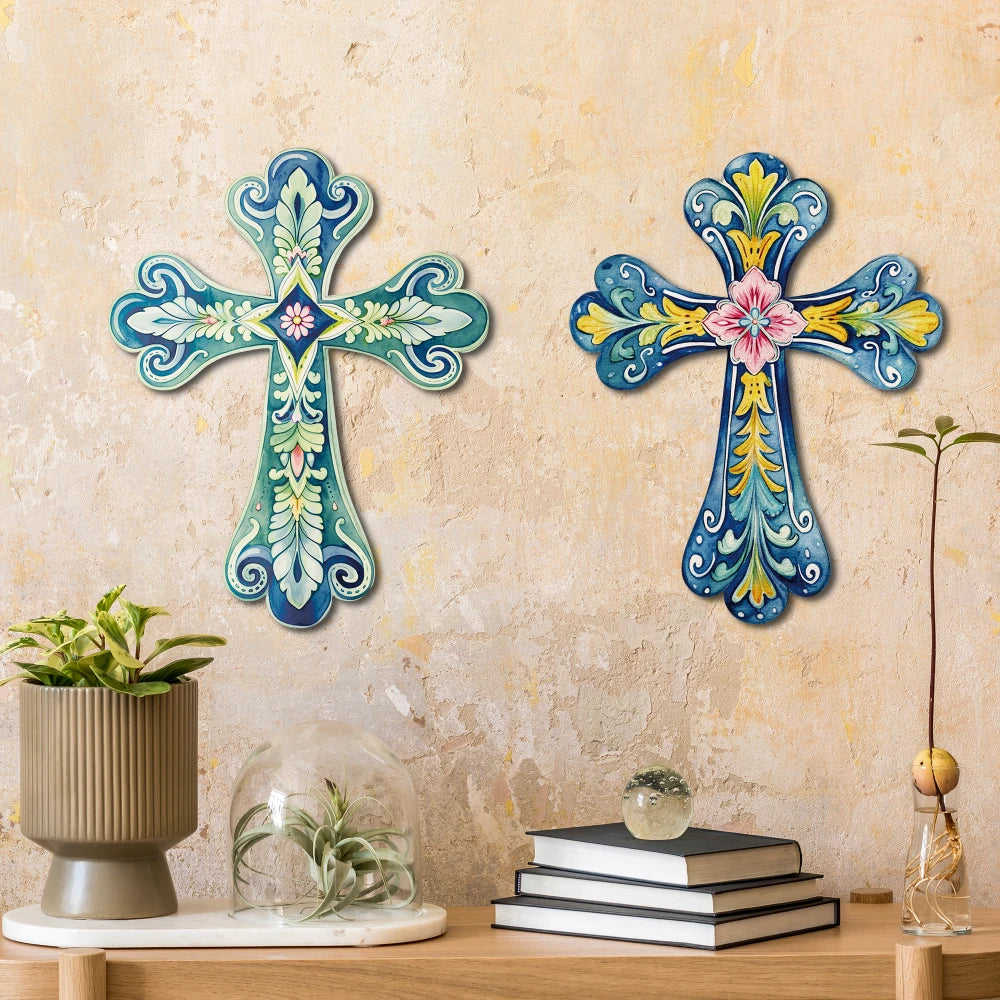 Rustic Crucifixion Wooden Wall Art Plaque Design Crossing for Home Wall Decor Gift Wooden Sign Plaque