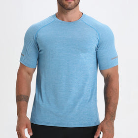 Soft Stretch Oversized T Shirts Men Streetwear Casual Short Sleeve Dry Fit Gym Shirts for Men 100% Polyester