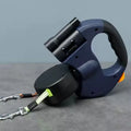 Auto Dual LED Flashlight Dog Walking Leash 3m Adjustable Retractable Nylon Chain Luxury Simple Style Dog Walking Gear Polyester