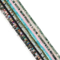 2*4mm Abacus Stone Bead Natural Howlite Crystal Aventurine Black Agate Wheel Rondelle  Loose Gemstone Beads DIY Jewelry Making