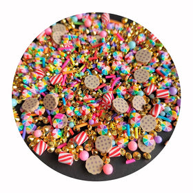 500g Mixed Polymer Soft Clay Mini Cookies Slices Candy Mint Sprinkles Cubes Beads Slime Craft DIY Nail Art Decorations Christmas