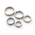 PD219 DIY Jewelry Accessories 100pcs/Bag 20mm-35mm 304 Stainless Steel Flat Ring Fashion Metal Style Smooth Key Ring