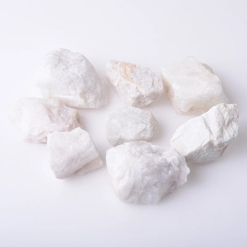 Wholesale Natural White Moonstone Rough Raw Specimen Crystal Quartz Material Specimen for Home Decoration