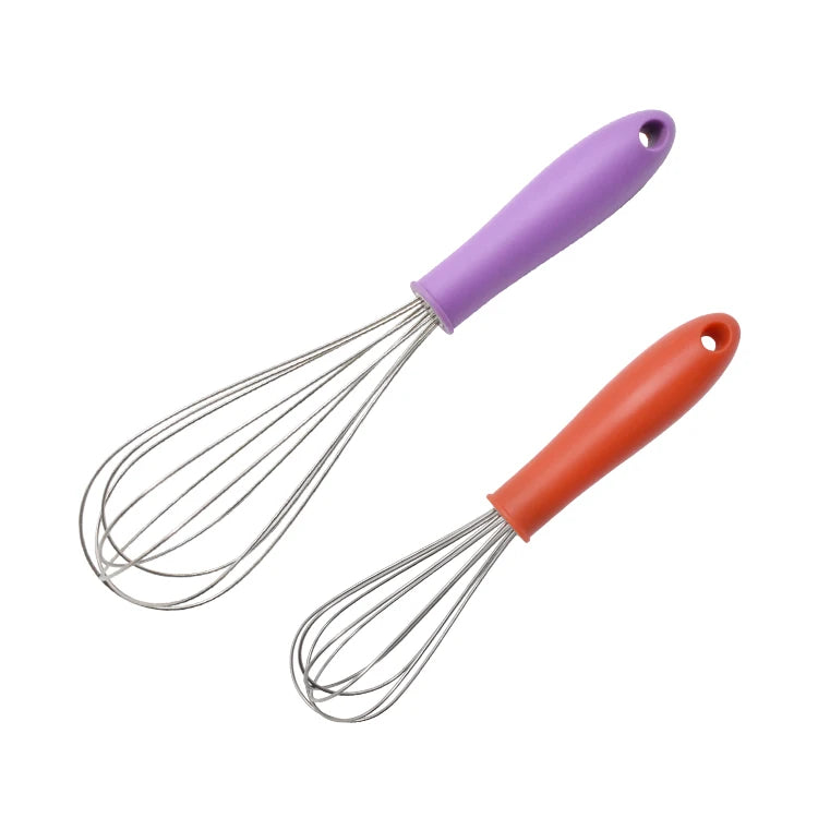 Food Grade Eco-Friendly Stainless Steel Egg Whisk PP Handle Durable Egg Beater for Home Kitchen Easy Whisk Egg Whites/Double