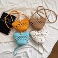 New Design Fashion Lady Hollow Pearl Single Strap Women's Shoulder Messenger Beach Bag Summer Woven Straw Cotton