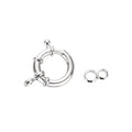 925 Sterling Silver Double Bail Beads Sailor Clasp Spring Bolt Ring Clasp With Two End Cap Eye Hook 10mm 12mm 14mm 10 12 14 mm