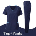 Nurse Uniforms Esthetician Workwear Scrubs Uniforms Sets Lightweight Easy Clean