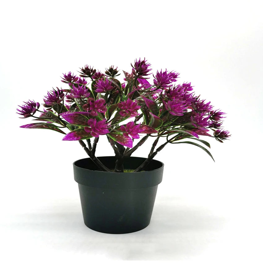NEW Artificial Plants Bonsai Small Tree Pot Plants Faux Flowers Potted Ornaments for Home Decoration Hotel Garden Decor