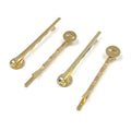 Bulk 45mm Gold Bobby Pins Silver Wavy Twisted Hair Clips Iron Material with Tray Pad for Girls Women Hair Styling Accessories
