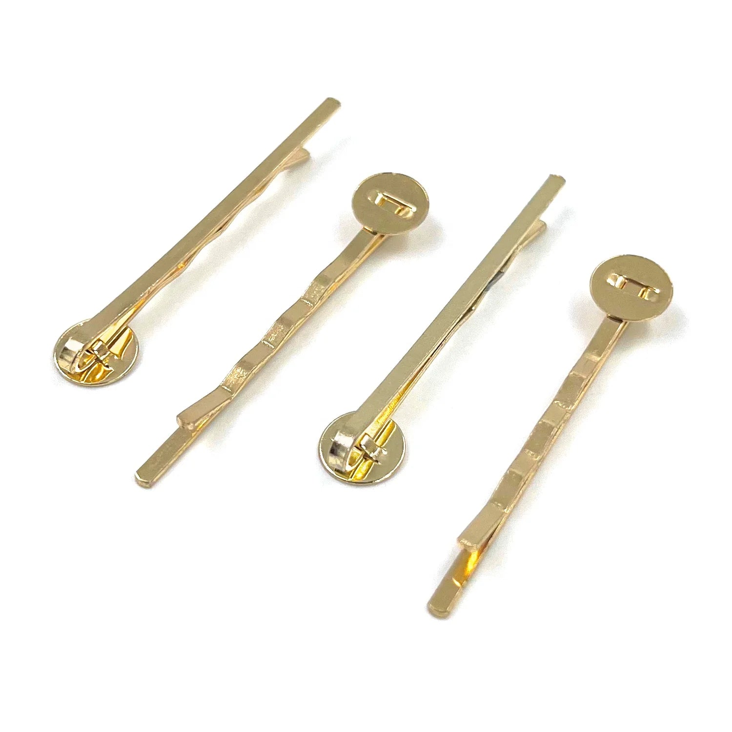 Bulk 45mm Gold Bobby Pins Silver Wavy Twisted Hair Clips Iron Material with Tray Pad for Girls Women Hair Styling Accessories