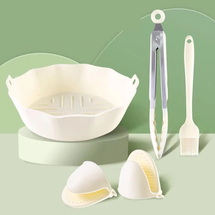 Food-Safe Square Silicone Pots and Liners for Air Fryers Oven Accessories for Baking Dishes & Pans