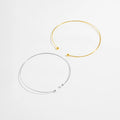 FUAMAY 2024 New Design Fashion Chokers Necklace Gold Plated 925 Sterling Silver Double Ball Choker Collar Necklaces for Women
