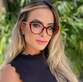 2024 Retro Spring Mirror Leg Flat Mirror for Women TR90 Anti Blue Light Glasses Metal Cat Eye Optical Glasses Frame