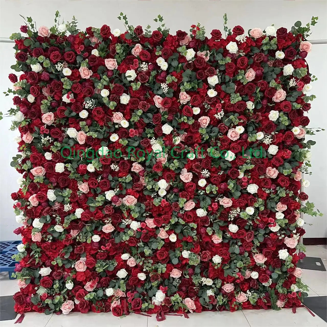 Flower Wall Backdrop 8ft X 8ft Artificial Roll up Flower Walls for Wedding Event Backdrop