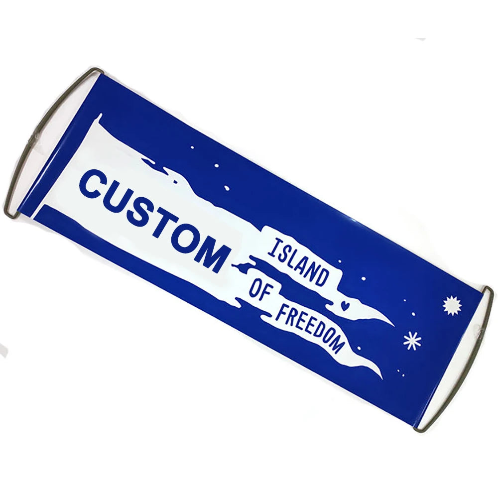 Hot Sale Cheap Promotional Product Scrolling Banner Outdoor Hand Held Custom Locking Retractable Handheld Scrolling Banner