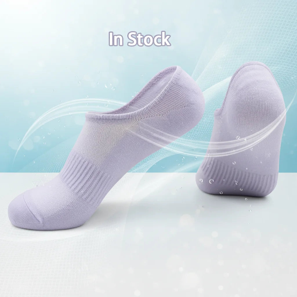 Men's One Size Breathable Jacquard Cotton Sports Socks Custom Logo Summer No-Show Anti-Slip Design Invisible Sports Sock
