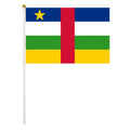 Custom Central African Republic Hand Waving Flag 10x15cmcm Durable Polyester Personalized Parade National Day Events