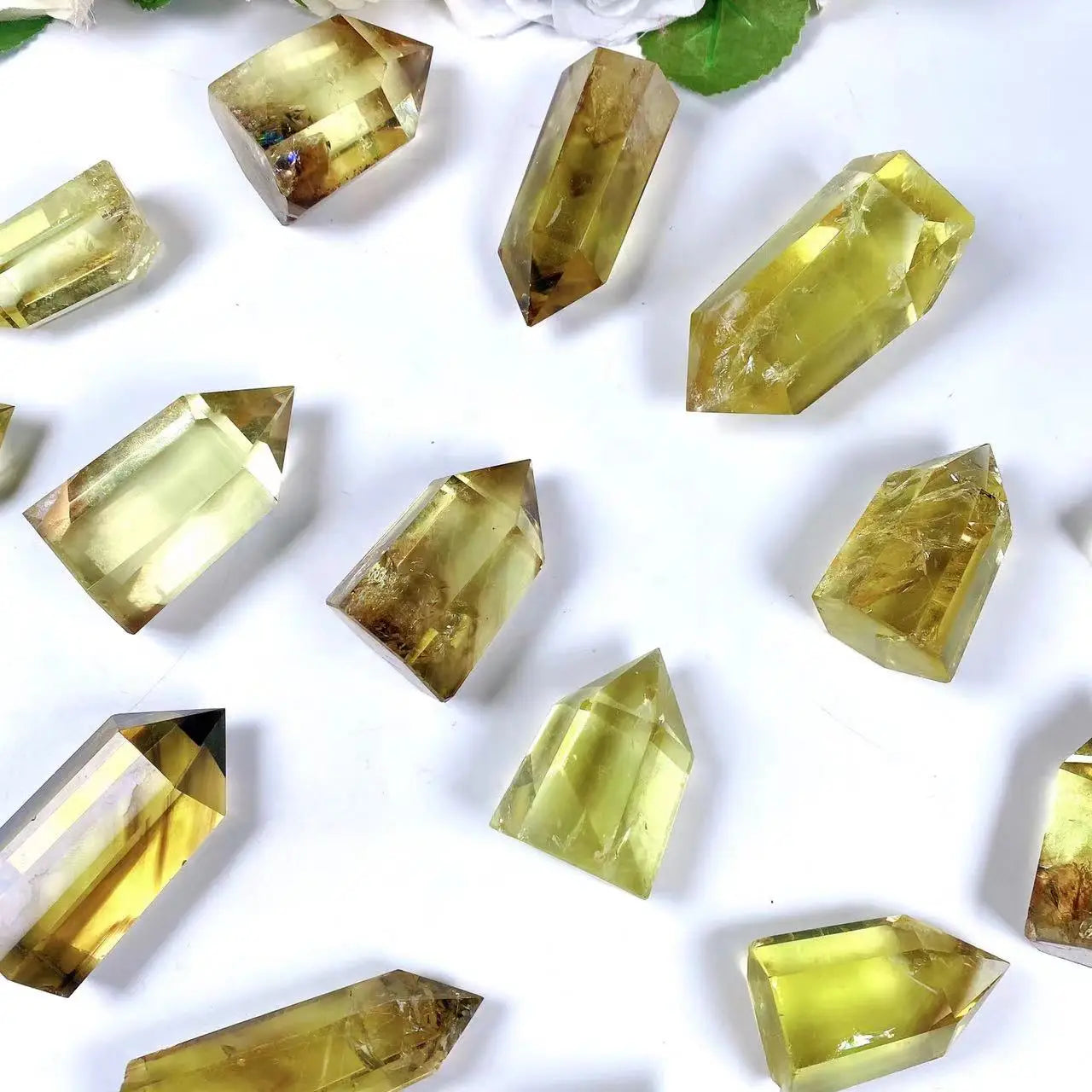 Hot Sale Natural High Quality Crystals Stones Citrine Tower Crystal Wand Point Smoky Citrine Point for Fengshui