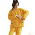 Uma Women's Autumn Winter Fleece Thermal Breathable Pajamas Sets