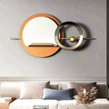 120*60cm Light Luxury Wall Decoration Pendant Modern Simple Dining Room Bedroom Wall Round Metal Wall Hanging Decoration