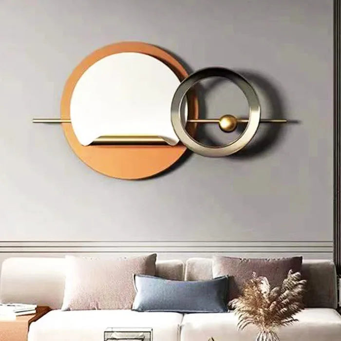 120*60cm Light Luxury Wall Decoration Pendant Modern Simple Dining Room Bedroom Wall Round Metal Wall Hanging Decoration