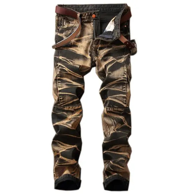 Men's Jeans Retro Fashion Denim Fabric Wholesale Clothing Men Clothes New Styles Mid Waist Jean