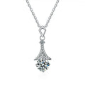 Sterling Silver S925 Moissanite Necklace Korean Wedding Gift Jewelry