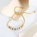 Light Luxury Crystal Jewelry Round Beaded Bracelet Personalized Fashion Not Fade Bracelet Pulsera De Acero Inoxidable