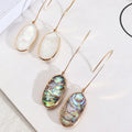 Chuanfan Natural Shell Earrings Abalone Shell Earring 18k Fashion Jewelry Oval Shape Entry Luxury Jewelry Gift for Women