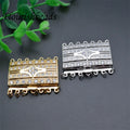 Fashion Design 14K Gold Rhodium Plated CZ Pave Big Size Rectangle Jewellery Making Clasps