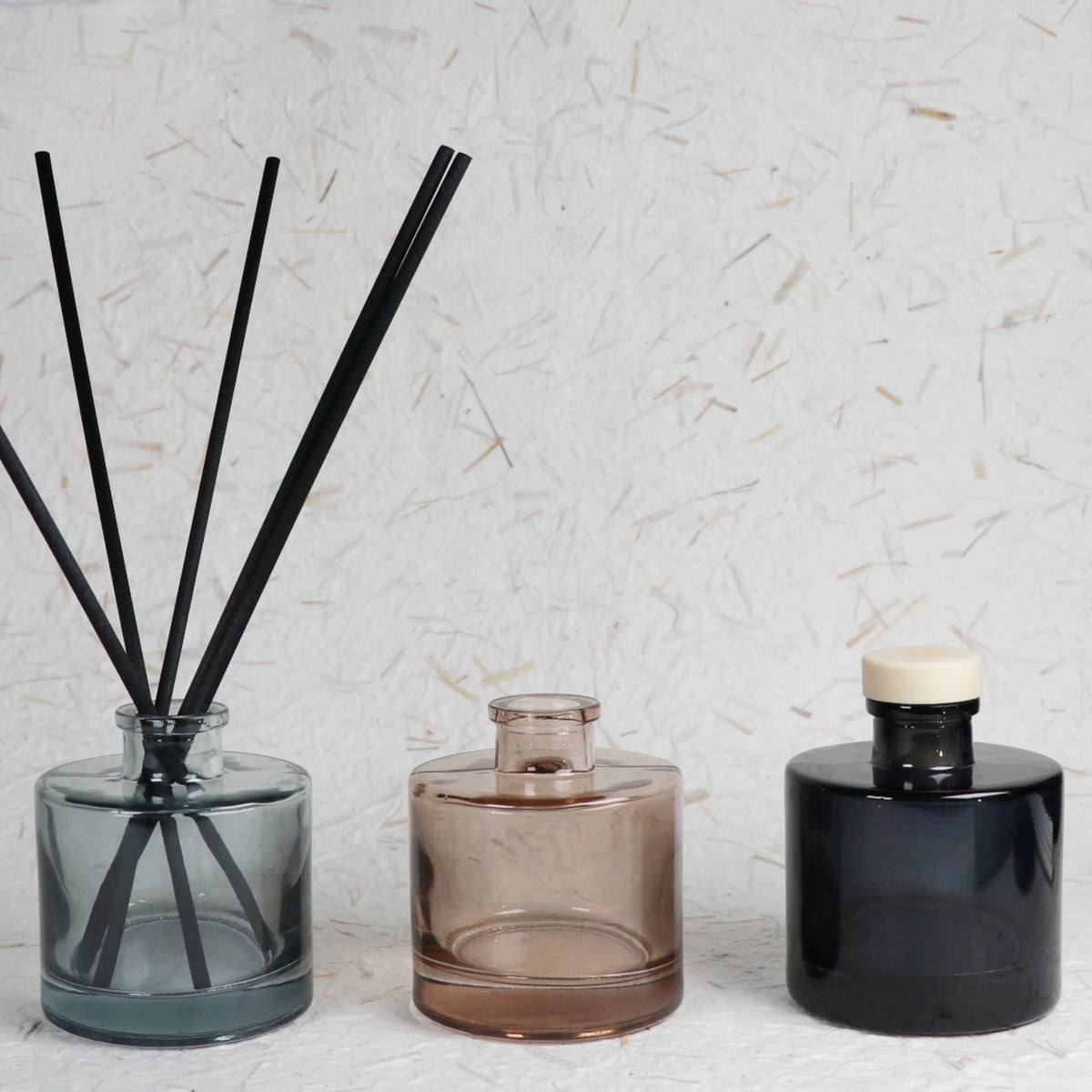 Ready to Ship Amber Glass Bottle 150ml air Freshener Reed Diffuser Bottle with Packaging and Reed Sticks