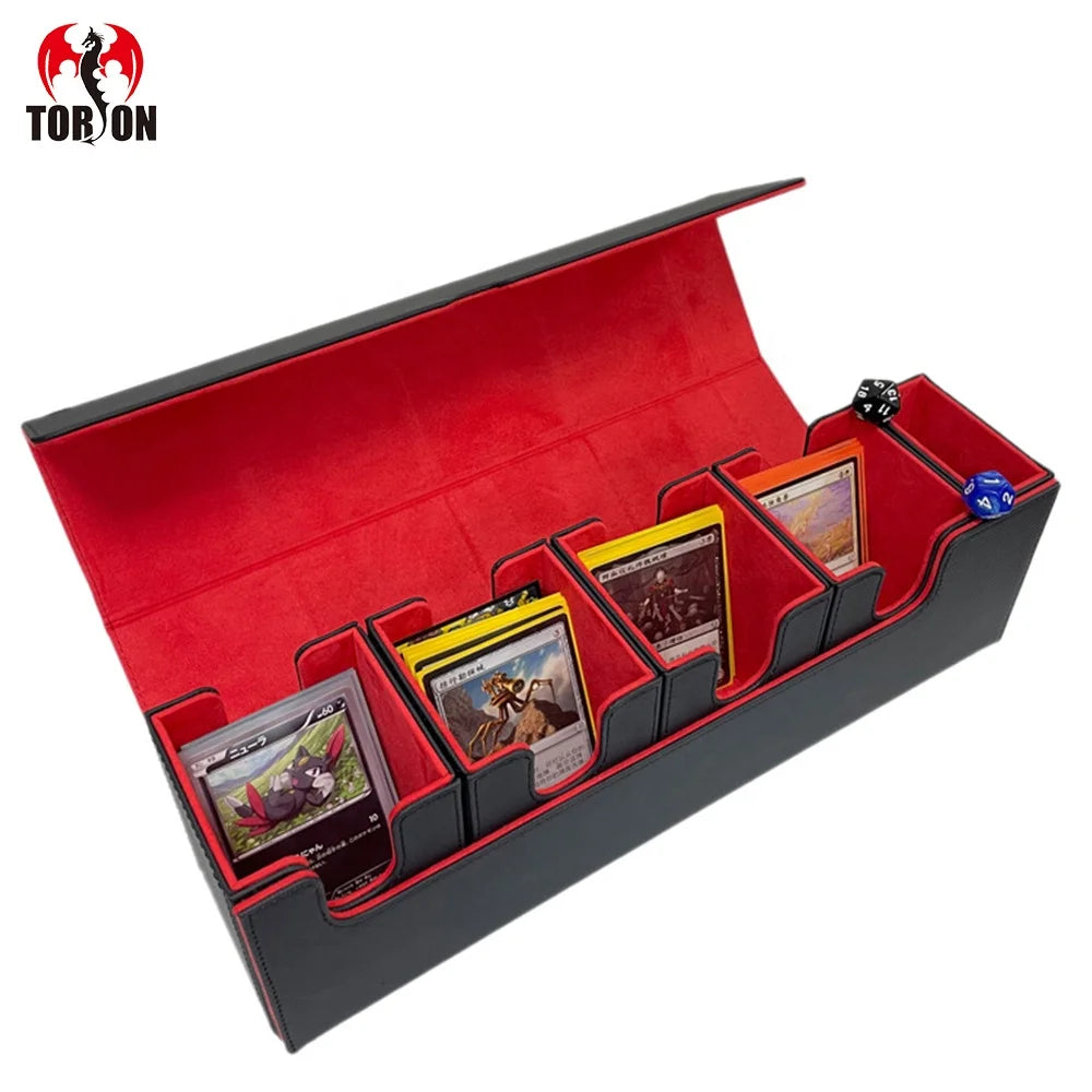 Torson 5+1 Luxury Custom Eco-Friendly PU Leather Deck Boxes for Poker/Playing Cards for Gathering TCG Games-Wholesale Logo