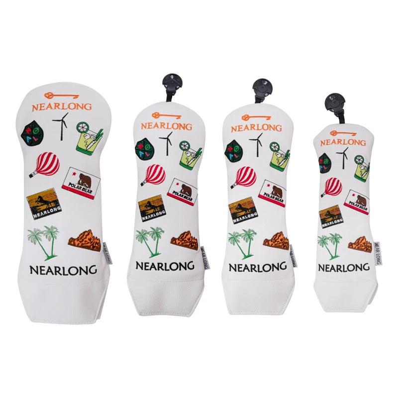 Ready to Ship Customized Embroidery Golf Club Headcover Golf Drivers Cover Set Custom Golf Head Cover Set of 3