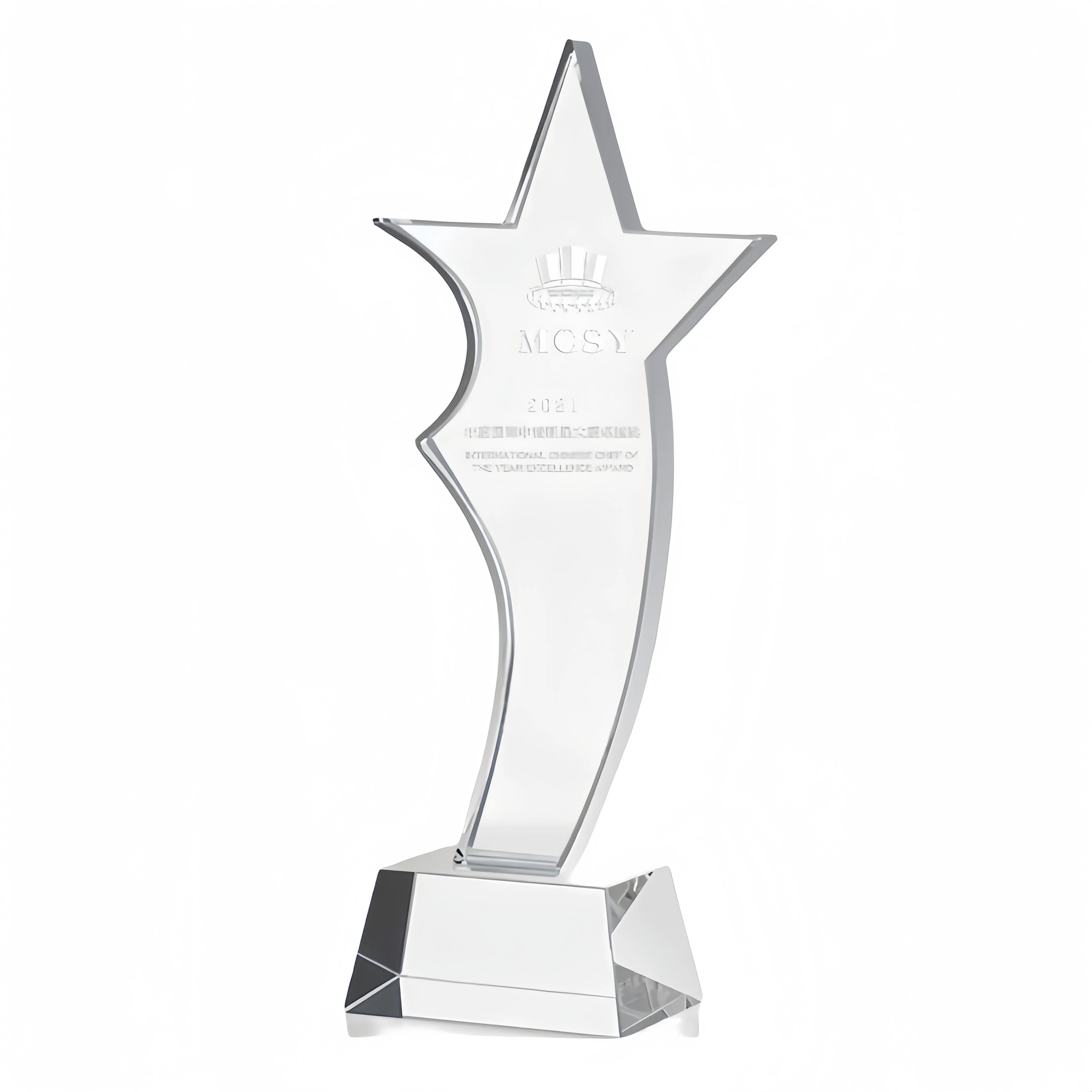 New Arrival Crystal Owl Shape Trophy with Engraving for Custom Gifts-DIY Option