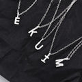 Full Diamond Charms 26 a to Z Initial Letter Women Fine Jewelry 925 Sterling Silver Necklace Pendant