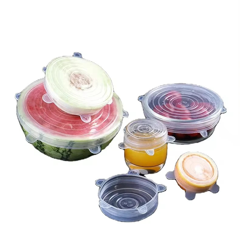 Multifunctional Food-Grade Silicone Smiley Face Cover Stretchable Bowl Dust and Seal Cover for Kitchen Utensil or Baby Supplies