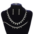 Elegant Wedding Accessories Water Drop Pendant Statement Necklace Simple Classic Bridal Jewelry Set BN9068 Bijoux Femme Ensembl