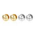 Vintage 18K Gold Plated Ball Ear Clip 925 Sterling Silver Geometric Earrings for Women Wholesale