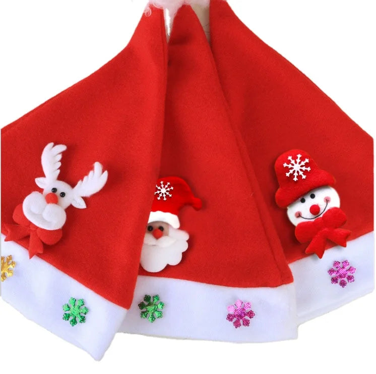 2026 Unisex Christmas Decorations Merry Christmas Hat Woven and Nonwoven comfort Santa Hat Christmas Party Hat for Kid and Adult