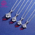 Custom Moissanite Wedding Necklaces 1ct 2 Carat DEF 925 Sterling Silver Jewelry Diamond Moissanite Necklace MegaBDM