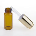 5ml 10ml 15ml 20ml Amber/clear Glass Pump Dropper Bottle With Silver/gold Dropper for Cosmetics