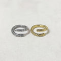 Wholesale Retro Black Myth Wukong Stainless Steel Golden Hoop Rod Ring Trendy Fashion Jewelry for Men and Women