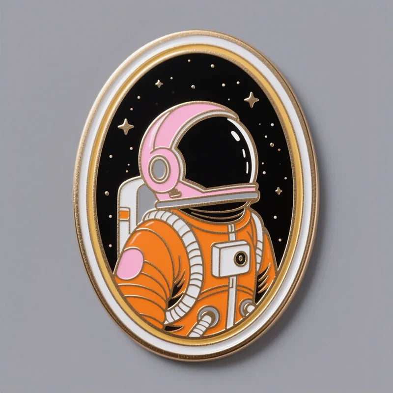 Antique Style Antique Astronaut Badges Custom Designed by Factory Hard Enamel Button Brooch Lapel Pins Special Medal for Shirts