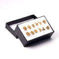 New Design Luxury Gold Plated Special Shape Earrings Set Stainless Steel Wedding Party Fashion Fashion Jewelry for Women