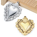 Antique Victorian Gold Heart Pendant Charm Vintage Style Gothic Dark Punk DIY Jewelry Findings & Components Dangle Heart